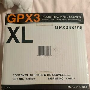 GPX3 Industrial Vinyl Gloves XL